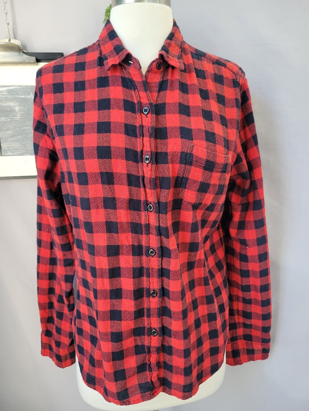 Denim & Supply Ralph Lauren RL Tomboy Buffalo Checked Plaid Shirt L